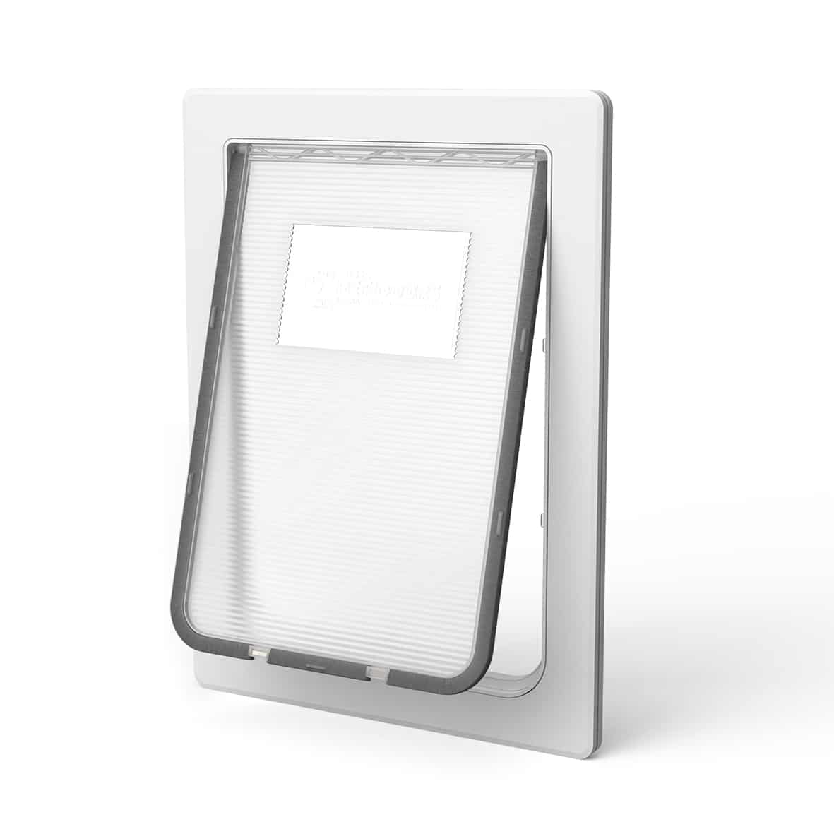 Aussie Pet Doors APD Large Rectangle Dog Door For Glass, Screen and Timber Doors – White