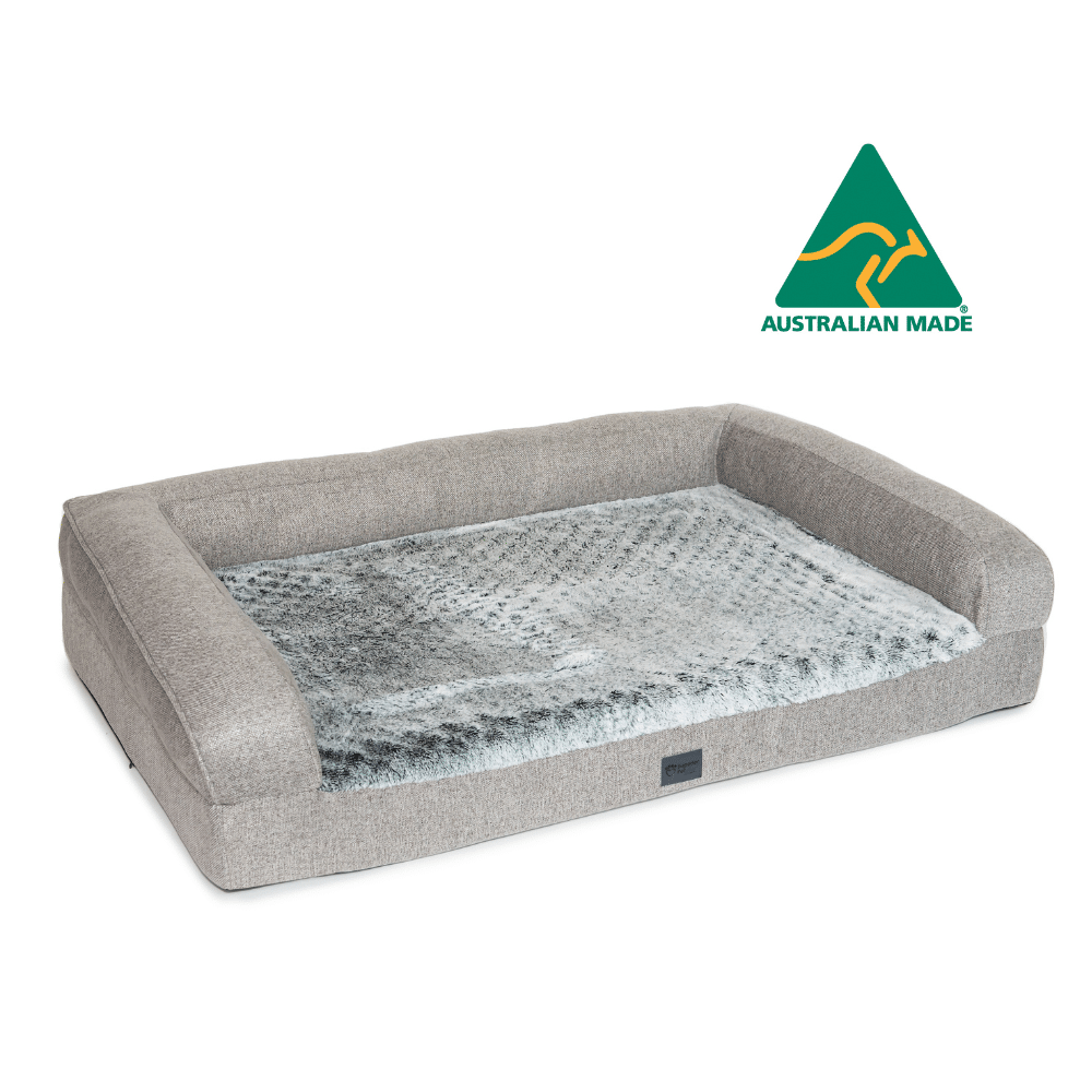 Superior Pet Goods Orthopaedic Pet Dog Sofa Artic Faux Fur