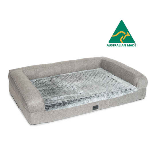 Superior Pet Goods Orthopaedic Pet Dog Sofa Artic Faux Fur