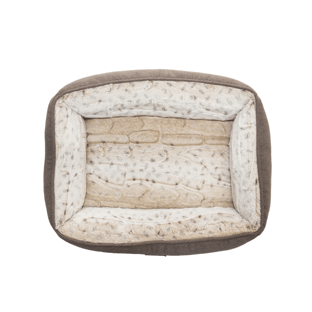 Superior Pet Goods Dog Lounger Light Brindle Faux Fur
