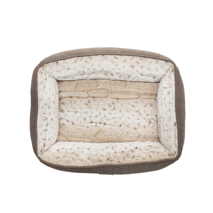 Superior Pet Goods Ortho Dog Lounger Light Brindle Faux Fur