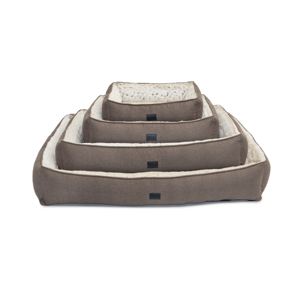 Superior Pet Goods Dog Lounger Light Brindle Faux Fur