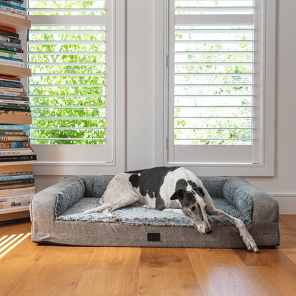 Superior Pet Goods Orthopaedic Pet Dog Sofa Artic Faux Fur