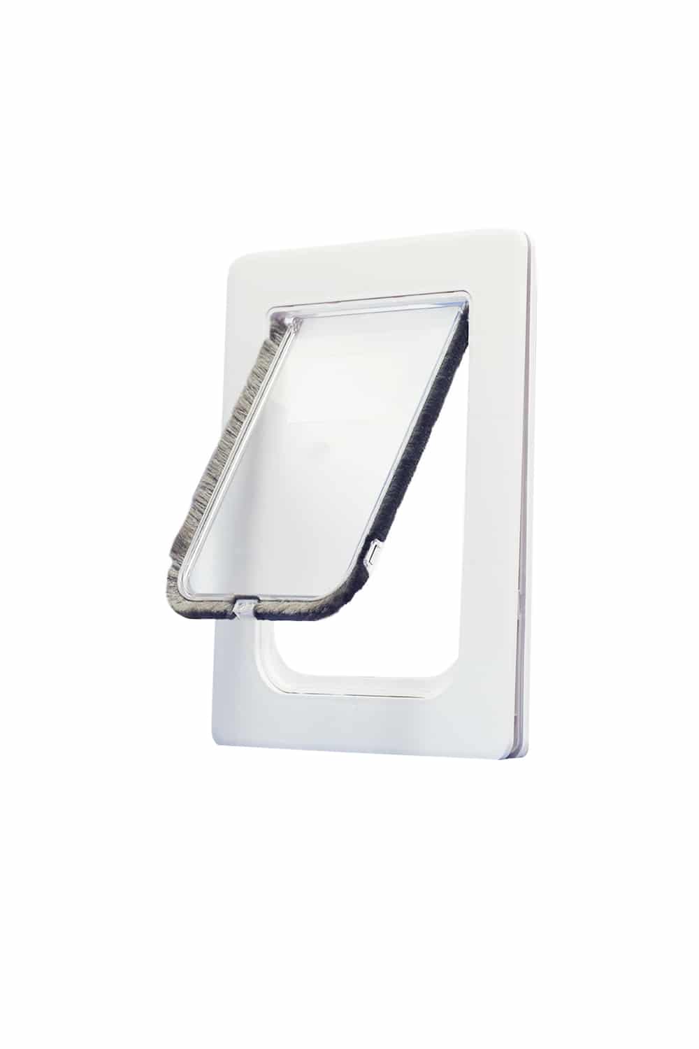Aussie Pet Doors APD Small Rectangle Cat &amp; Dog Door For Glass, Screen and Timber Door Installation - White