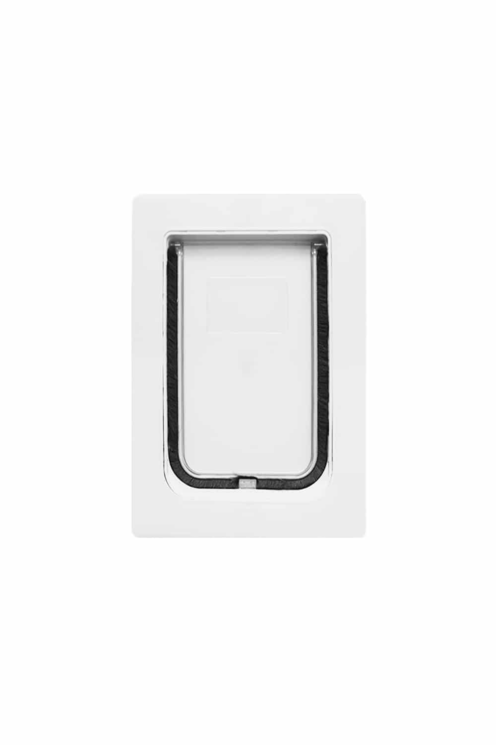 Aussie Pet Doors APD Small Rectangle Cat &amp; Dog Door For Glass, Screen and Timber Door Installation - White