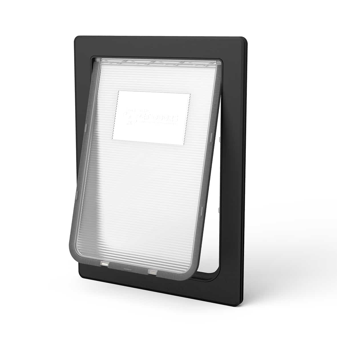 Aussie Pet Doors APD Large Rectangle Dog Door For Glass, Screen and Timber Doors – Black