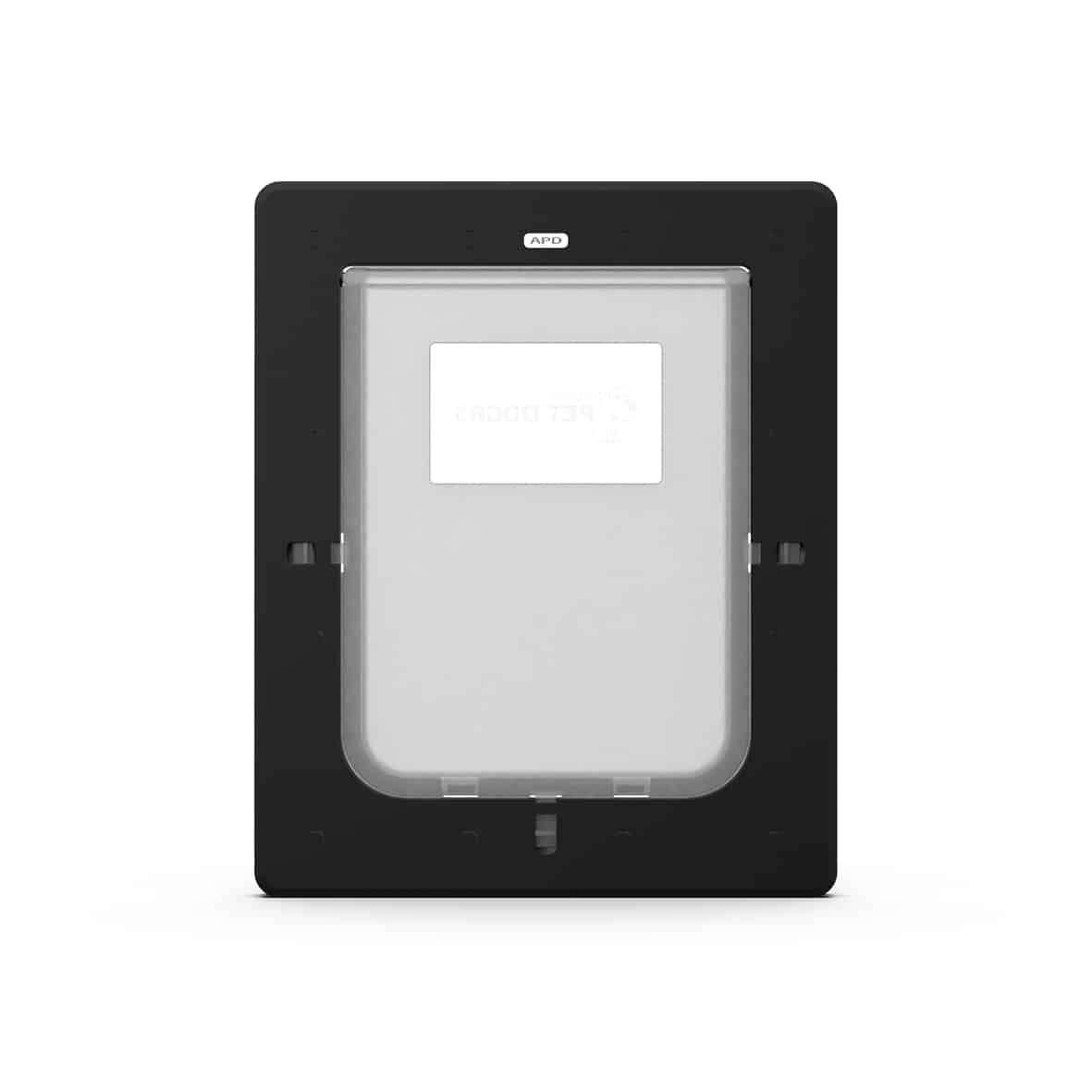 Aussie Pet Doors APD Medium Rectangular Dog Door To Suit Glass, Screen and Timber Door Installation - Black