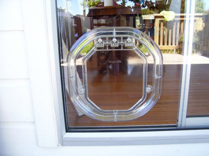 Pet-Tek DogWalk Medium Dog Door Glass Fitting Slimline Clear