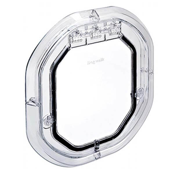 Pet-Tek DogWalk Medium Dog Door Glass Fitting Slimline Clear