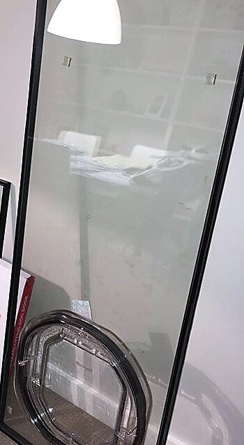 Pet-Tek DogWalk Medium Dog Door Glass Fitting Slimline Clear