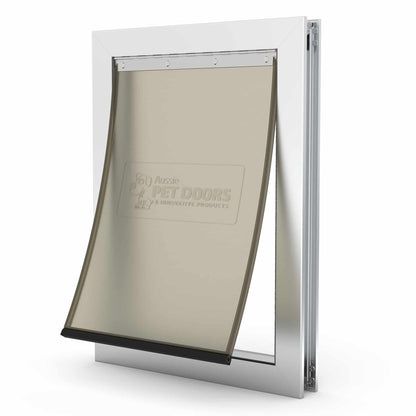 Aussie Pet Doors APD – Large Premium Aluminium Framed Door – Soft Flap, Suits Glass, Timber Door, Security Screen &amp; Wall Mount!