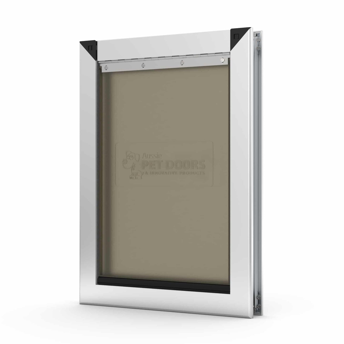 Aussie Pet Doors APD – Large Premium Aluminium Framed Door – Soft Flap, Suits Glass, Timber Door, Security Screen &amp; Wall Mount!