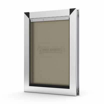 Aussie Pet Doors APD – DUAL FLAP Large Premium Aluminium Framed Door – Soft Flap, Suits Glass, Timber Door, Security Screen &amp; Wall Mount!