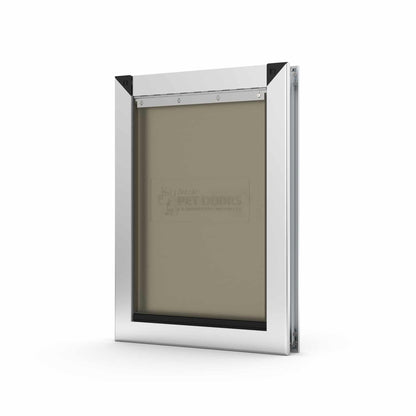 Aussie Pet Doors APD – DUAL FLAP Medium Premium Aluminium Framed Door – Soft Flap, Suits Glass, Timber Door, Security Screen &amp; Wall Mount!