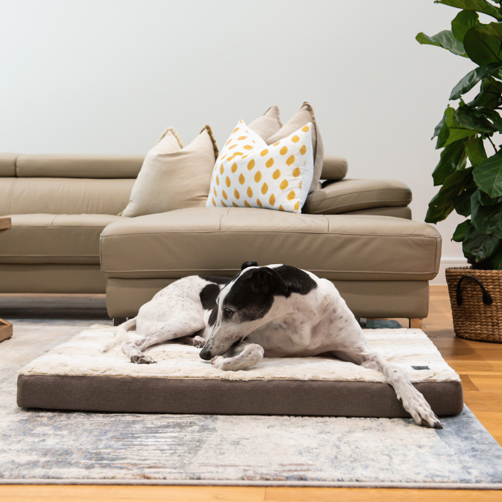 Superior Pet Goods Ortho Dog Mat Water Resistant Light Brindle Faux Fur