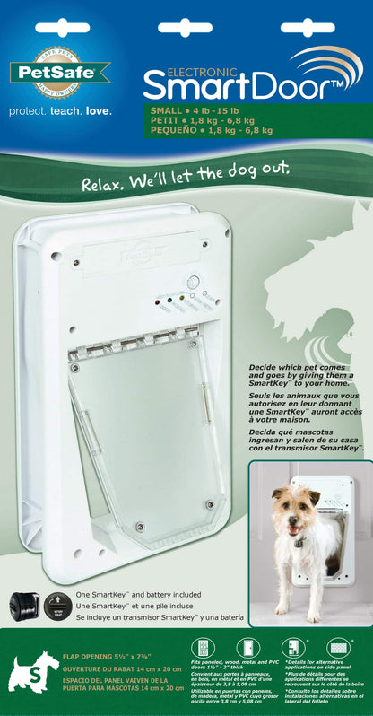 Petsafe Electronic SmartDoor – Small for Cats &amp; Dogs Up to 10kgs