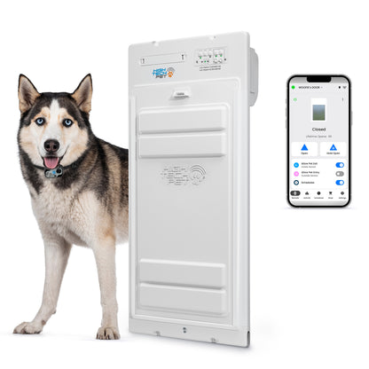 High Tech Roll Up Automated Pet Door - Large WiFi Control