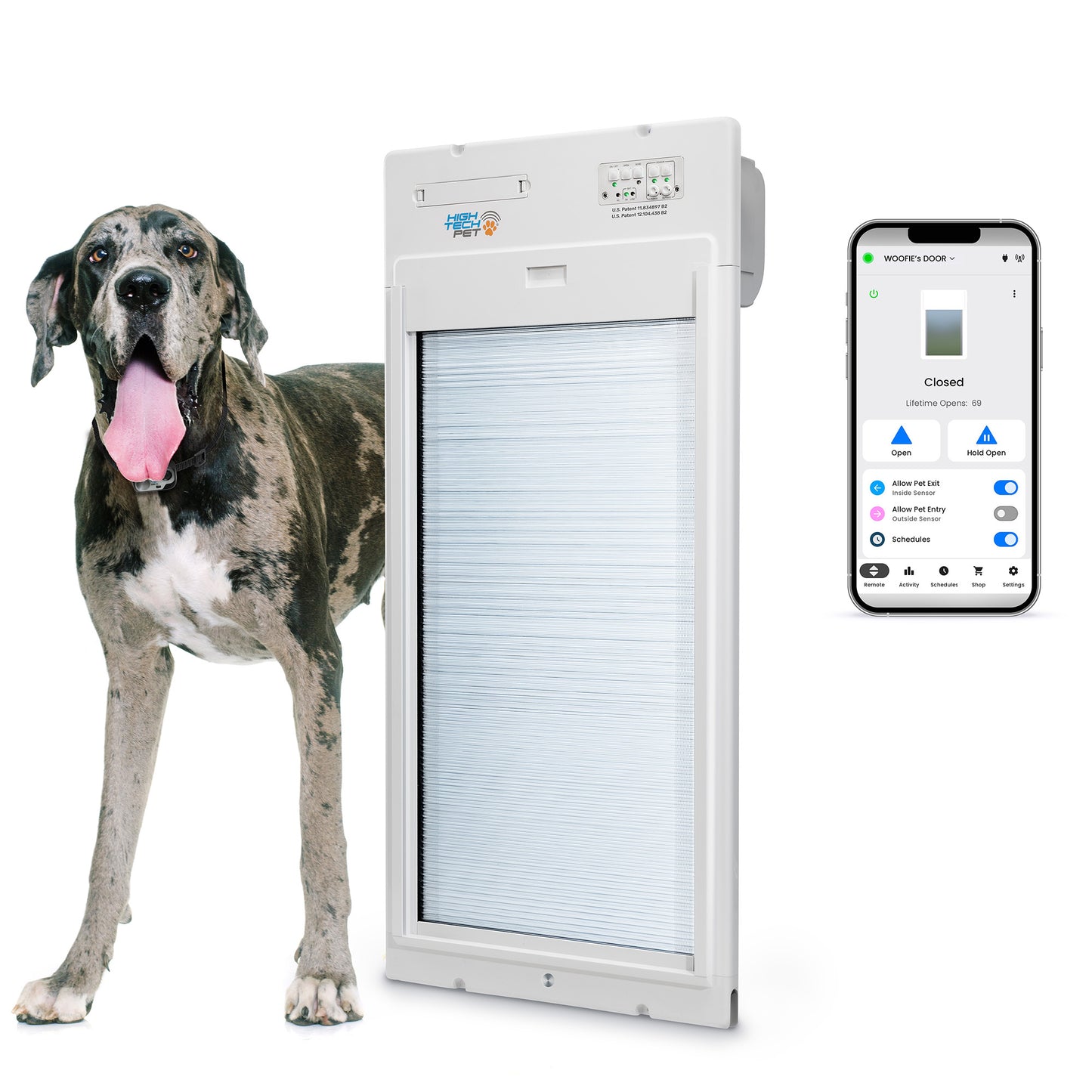 High Tech Roll Up Automated Pet Door – Extra Large WiFi Control