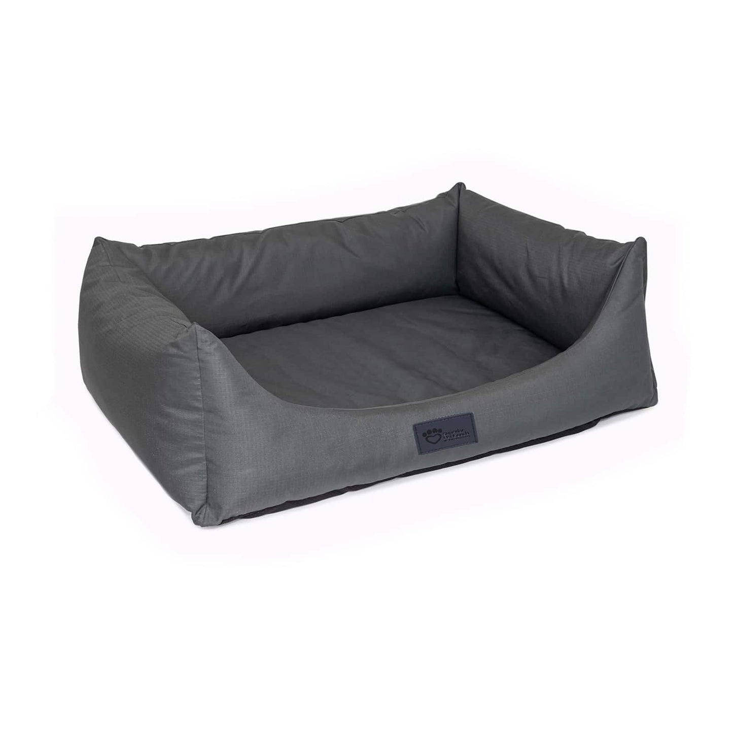 Superior Pet Goods High Side Hideout Ortho Dog Bed Jungle Grey