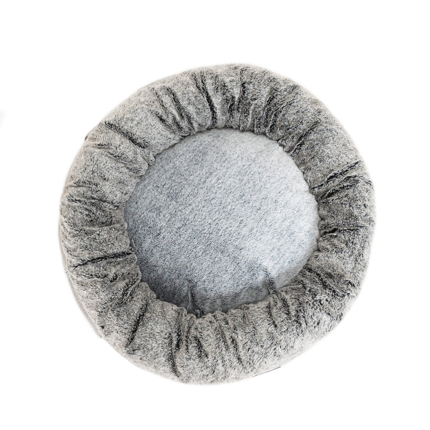Superior Pet Goods Harley Dog Bed Harlow Grey and Artic Faux Fur