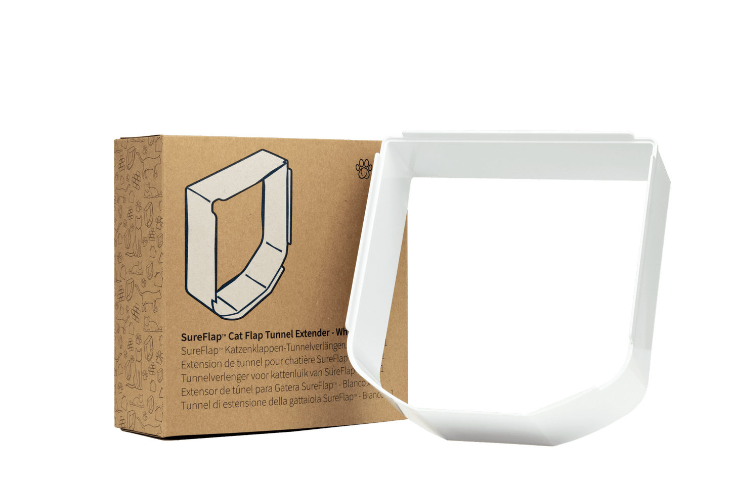 SureFlap Microchip WALL Tunnel Extender - Small Size For Microchip Cat Door / Dual Scan