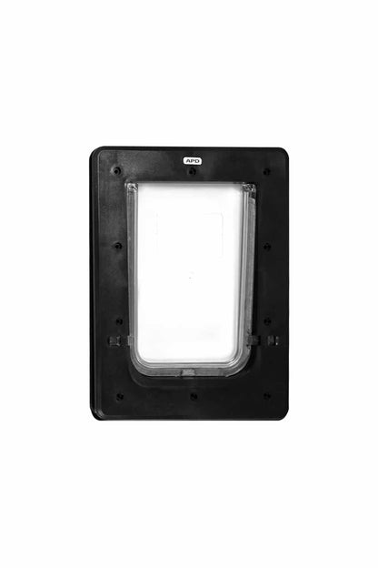 Aussie Pet Doors APD Small Rectangle Cat and Dog Door To Suit Glass, Screen and Timber Door Installation - Black
