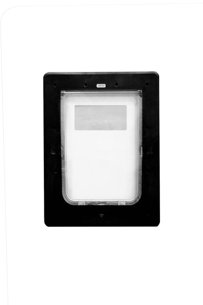 Aussie Pet Doors APD Medium Rectangular Dog Door To Suit Glass, Screen and Timber Door Installation - Black