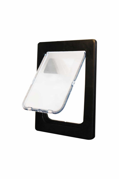 Aussie Pet Doors APD Medium Rectangular Dog Door To Suit Glass, Screen and Timber Door Installation - Black