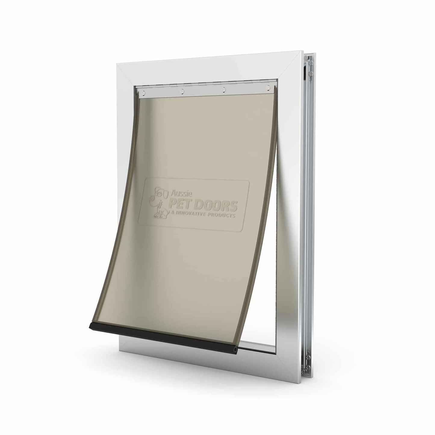 Aussie Pet Doors APD – Medium Premium Aluminium Framed Door – Soft Flap, Suits Glass, Timber Door, Security Screen &amp; Wall Mount!