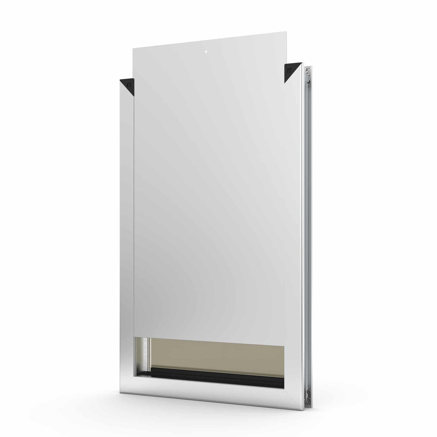 Aussie Pet Doors APD – DUAL FLAP Extra Large Premium Aluminium Framed Door – Soft Flap, Suits Glass, Timber Door, Security Screen &amp; Wall Mount!
