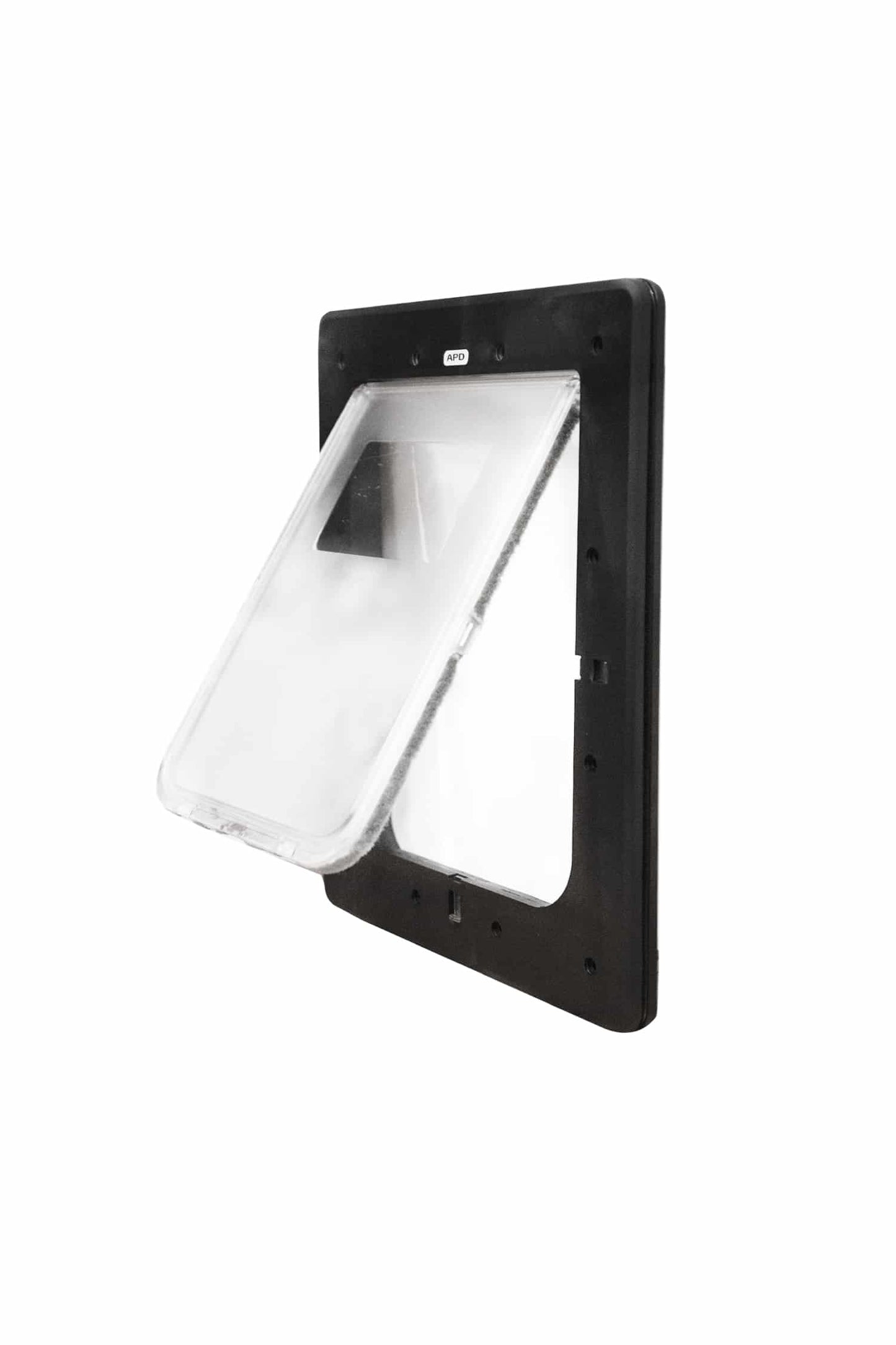 Aussie Pet Doors APD Medium Rectangular Dog Door To Suit Glass, Screen and Timber Door Installation - Black