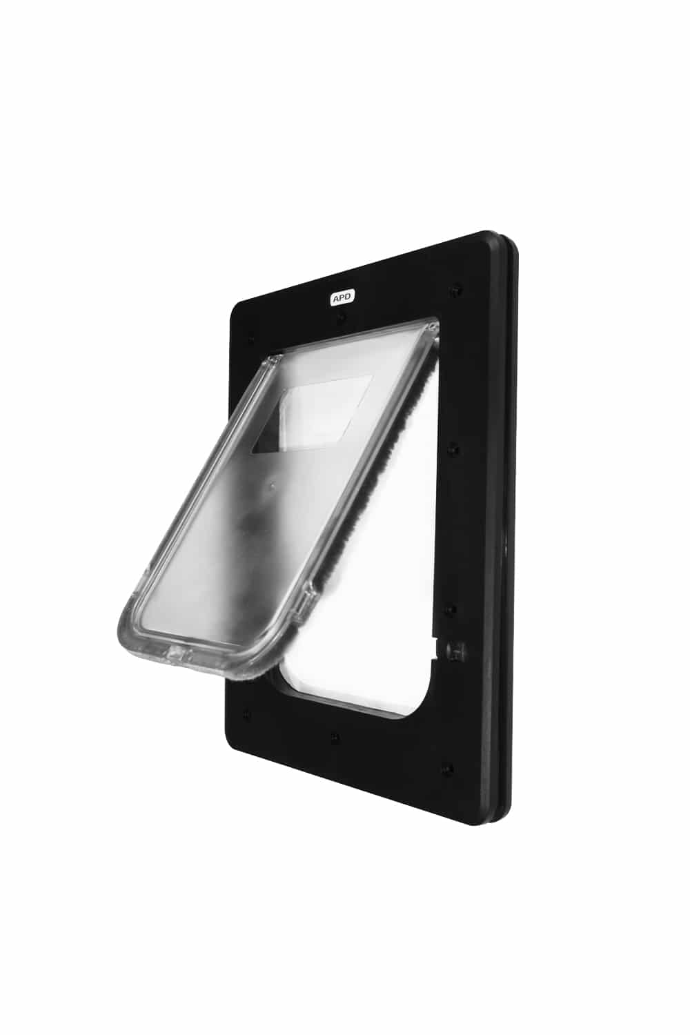 Aussie Pet Doors APD Small Rectangle Cat and Dog Door To Suit Glass, Screen and Timber Door Installation - Black