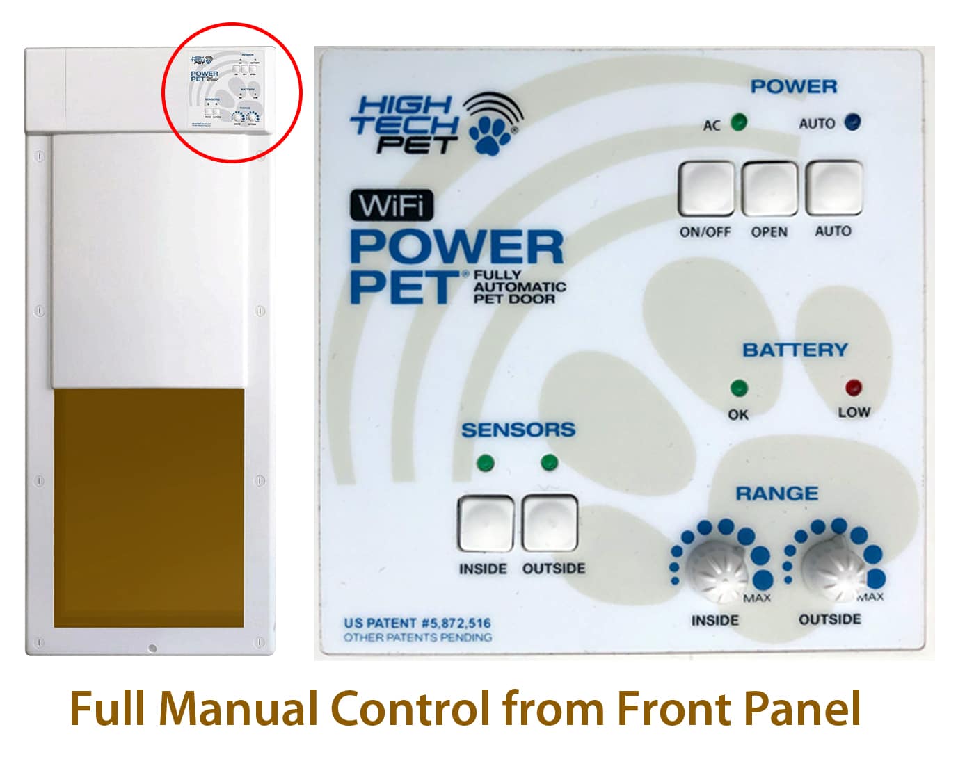 High Tech Automated Pet Door – LARGE WiFi Control