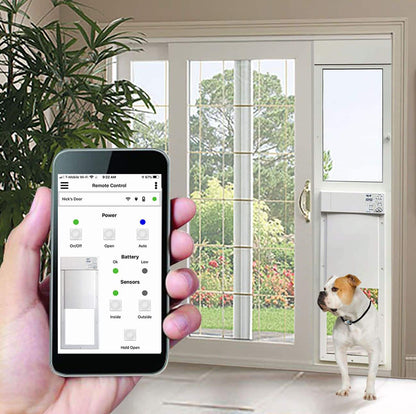 High Tech Automated Pet Door – LARGE Patio Door WiFi Control